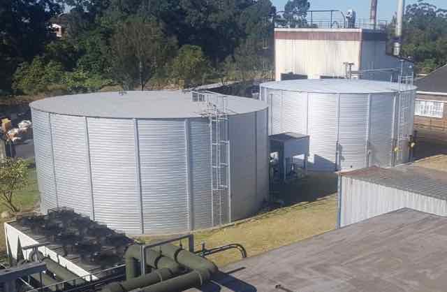 One million liters of rainwater storage in membrane tanks